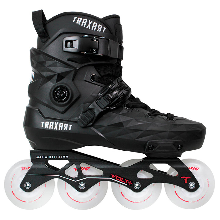 Patins Custom Preto + Base Volt + Rodas Multicolor 76mm