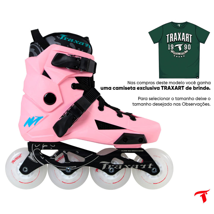 Patins Revolt Rose com Rodas LED Multicolor 80mm/85A