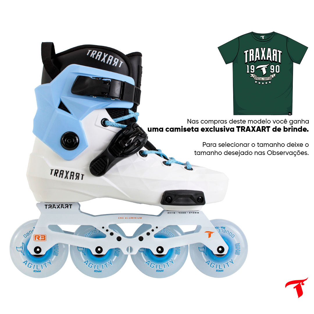 Patins Custom Personalizado Branco e Azul