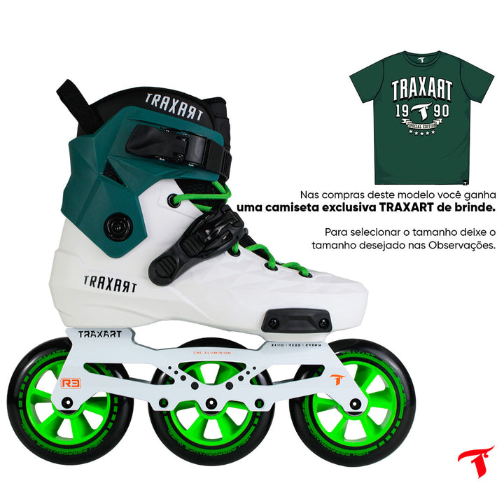 Patins Custom Personalizado Branco e Verde