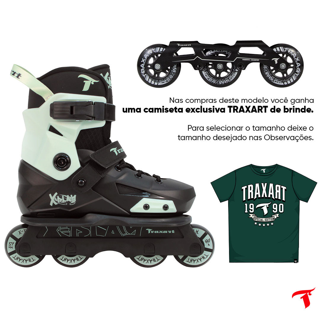Patins Infantil X-Play + Base Hibrida X-Play + Rodas 90mm/88AA
