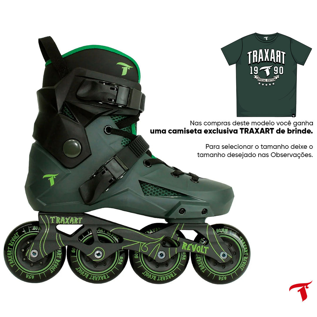 Patins Revolt Verde - 80mm ABEC-9