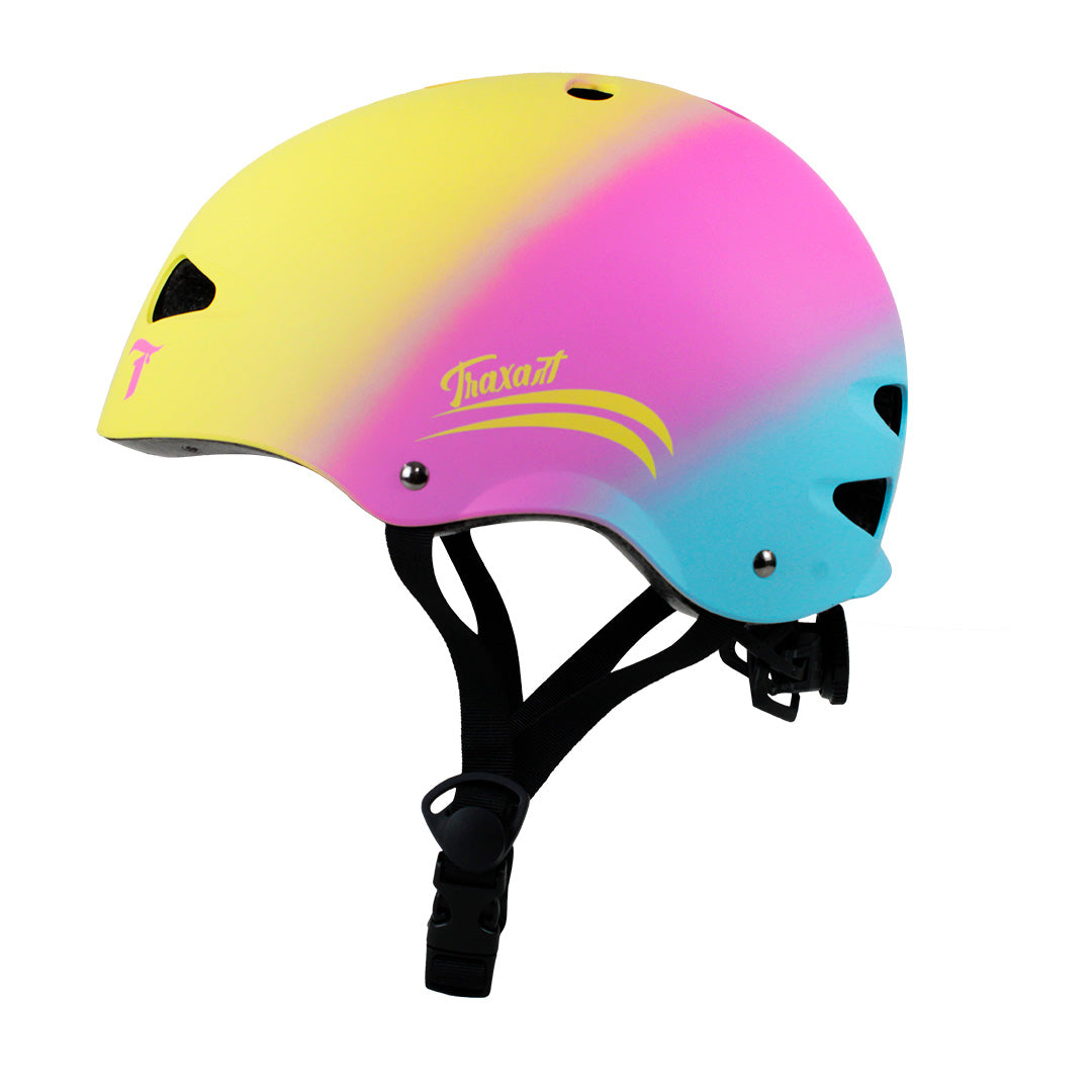 Capacete Intermediário Rainbow Amarelo e Pink GC-208