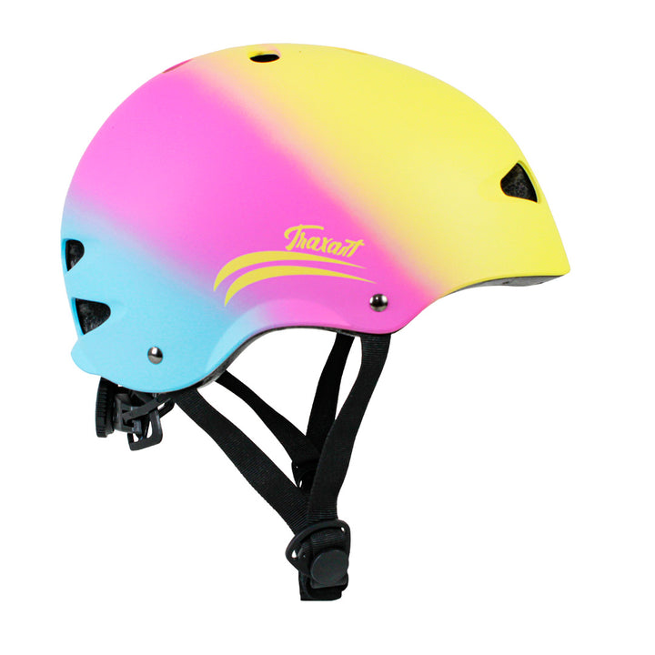 Capacete Intermediário Rainbow Amarelo e Pink GC-208