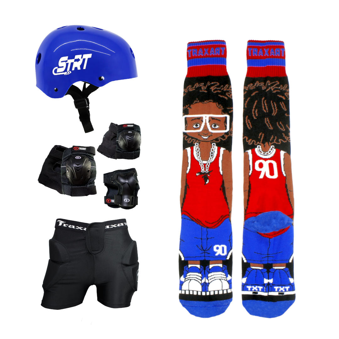 Kit Protetores + Meia Inline Desenhada