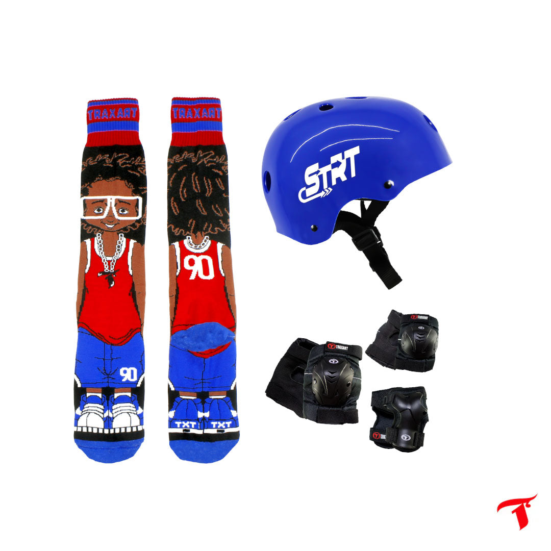 Kit Protetor + Meia Inline Desenhada