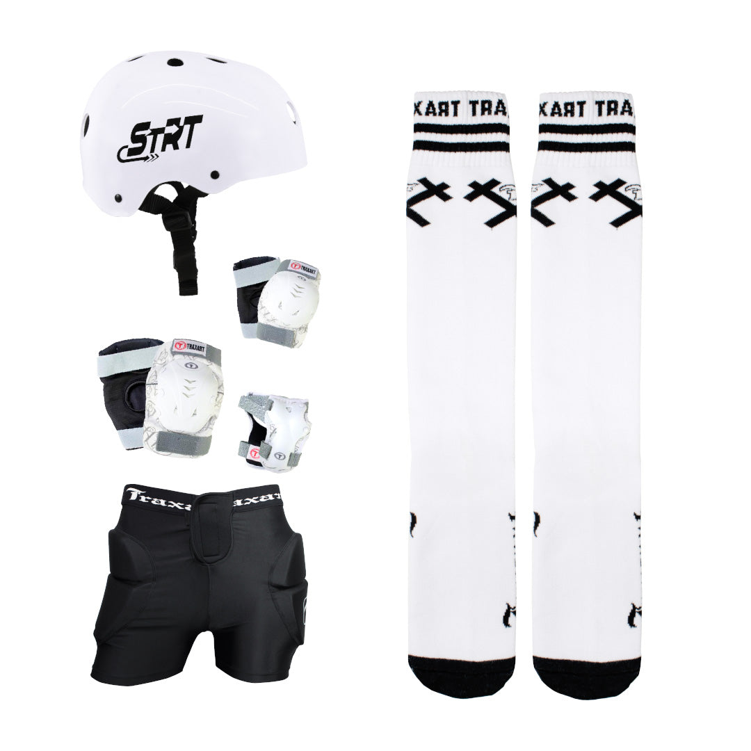 Kit Protetores + Meia Inline Branca