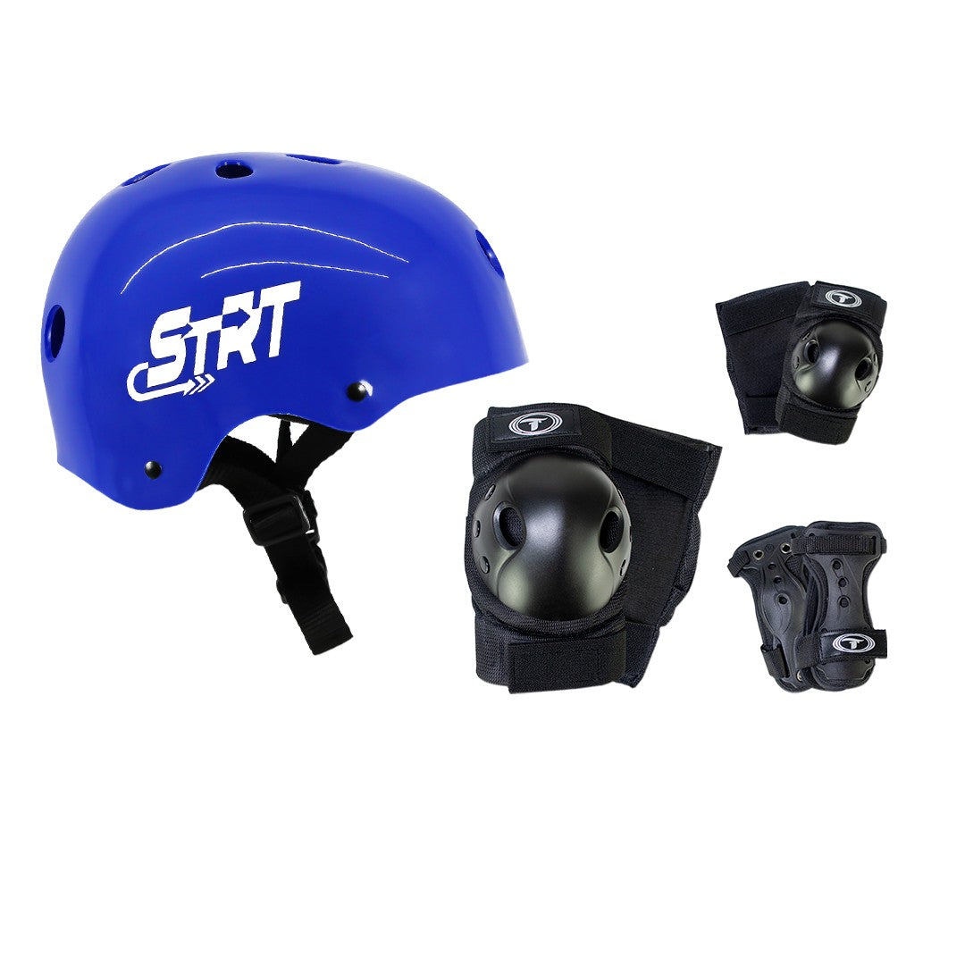 Kit Capacete STRT Azul Royal + Proteção SSE-613