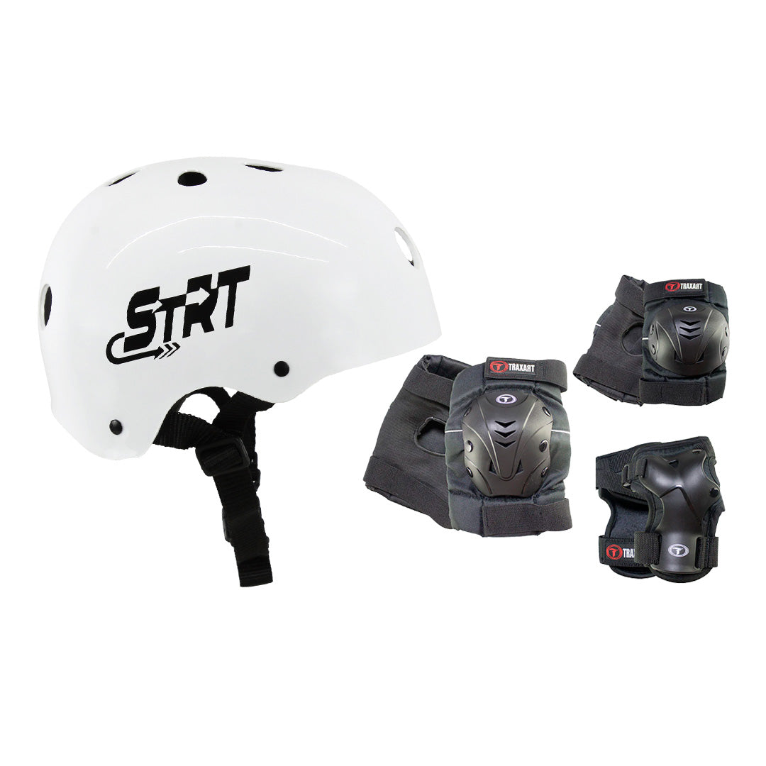 Kit Capacete STRT Branco + Proteção DR-029