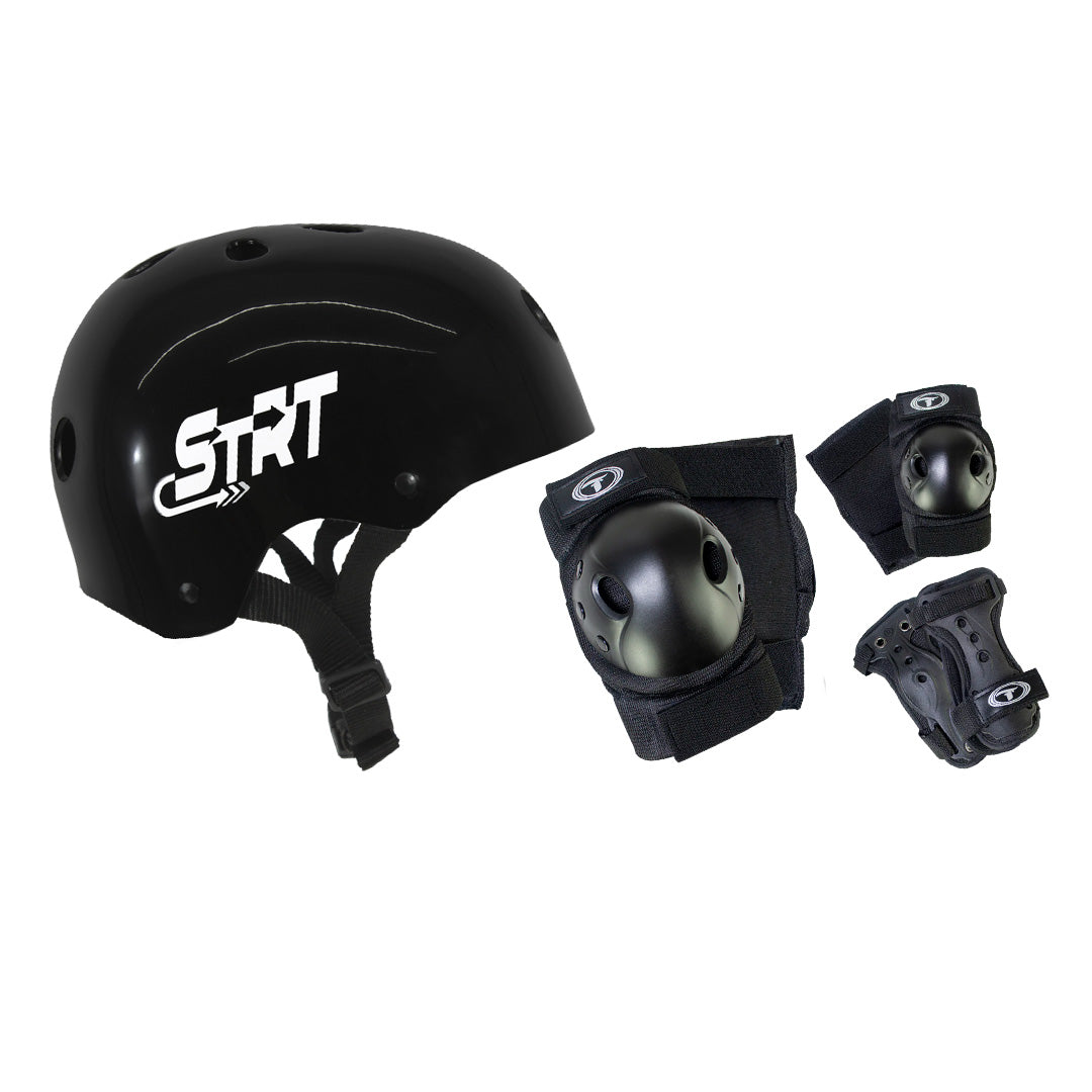 Kit Capacete STRT Preto + Proteção SSE-613