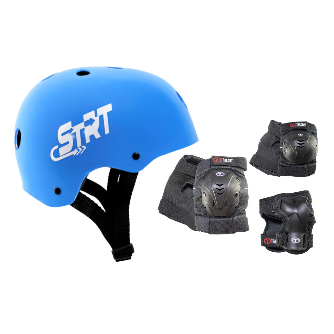 Kit Capacete STRT Azul Claro + Proteção DR-029