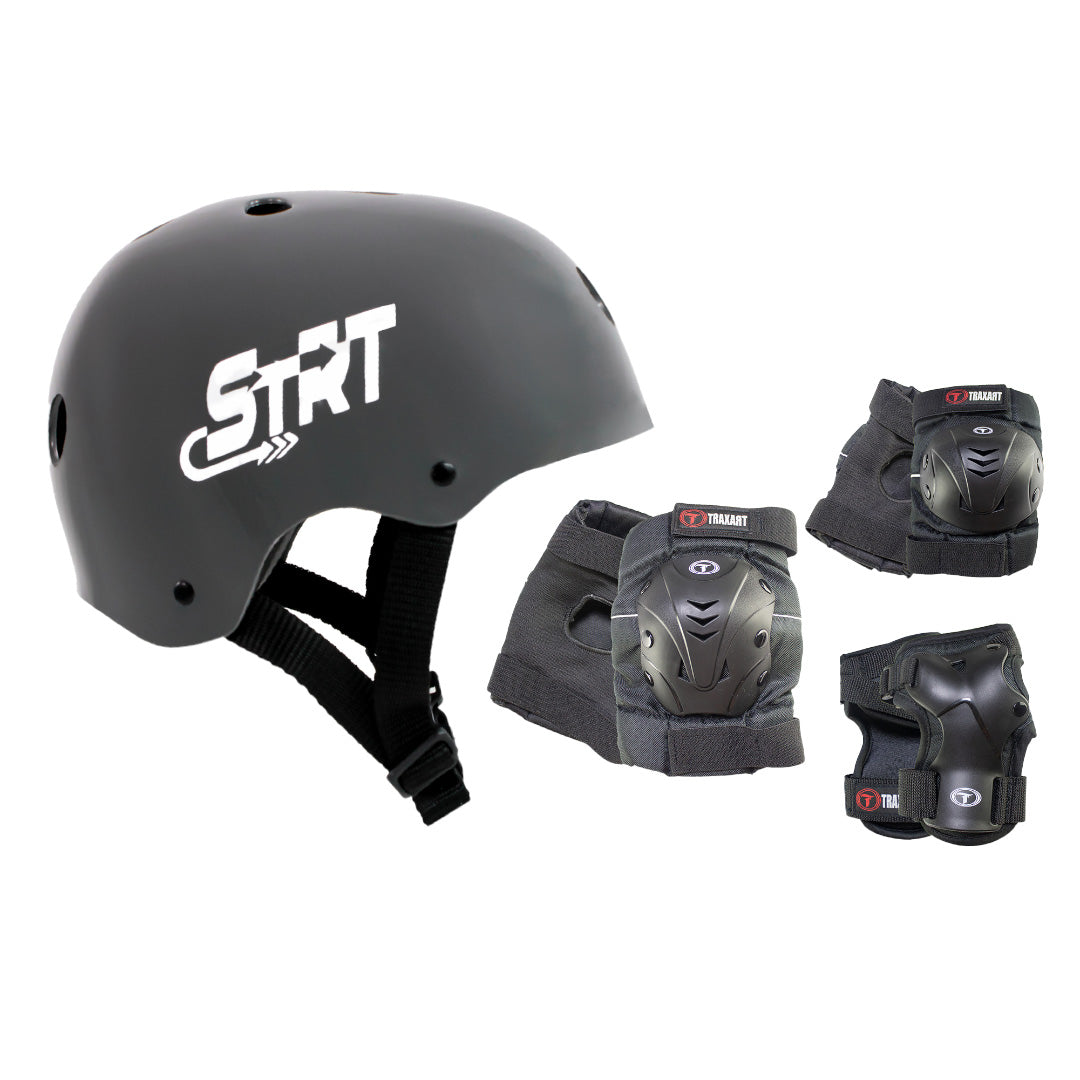Kit Capacete STRT Cinza + Proteção DR-029