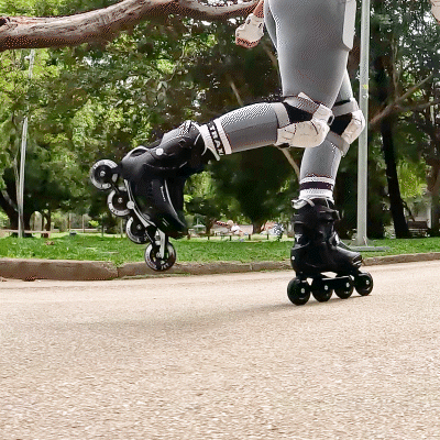 Patins Inline Fitness Jet Preto - 84mm/82A ABEC-9 Cromo