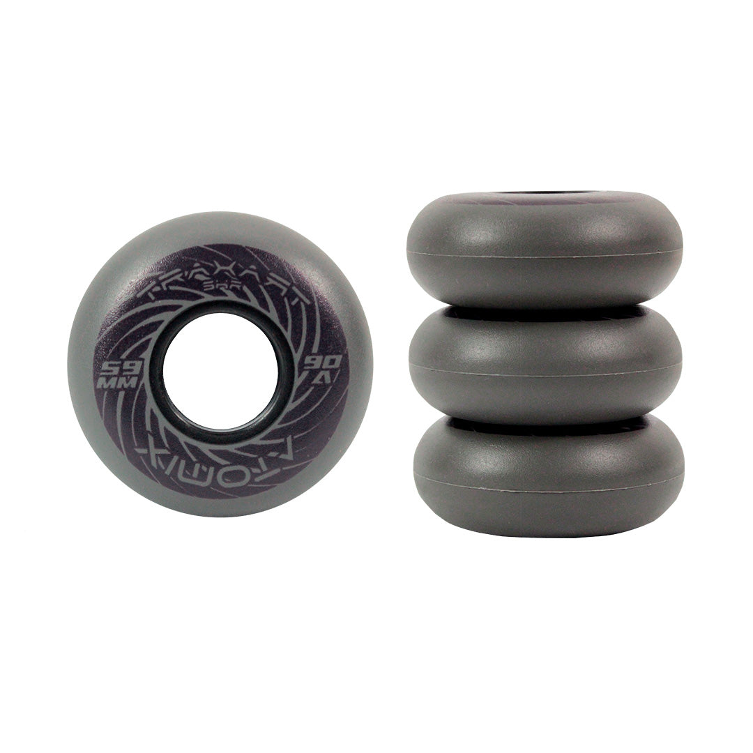 Jogo de Rodas Street Atomix Cinza e Roxa 59mm/90A
