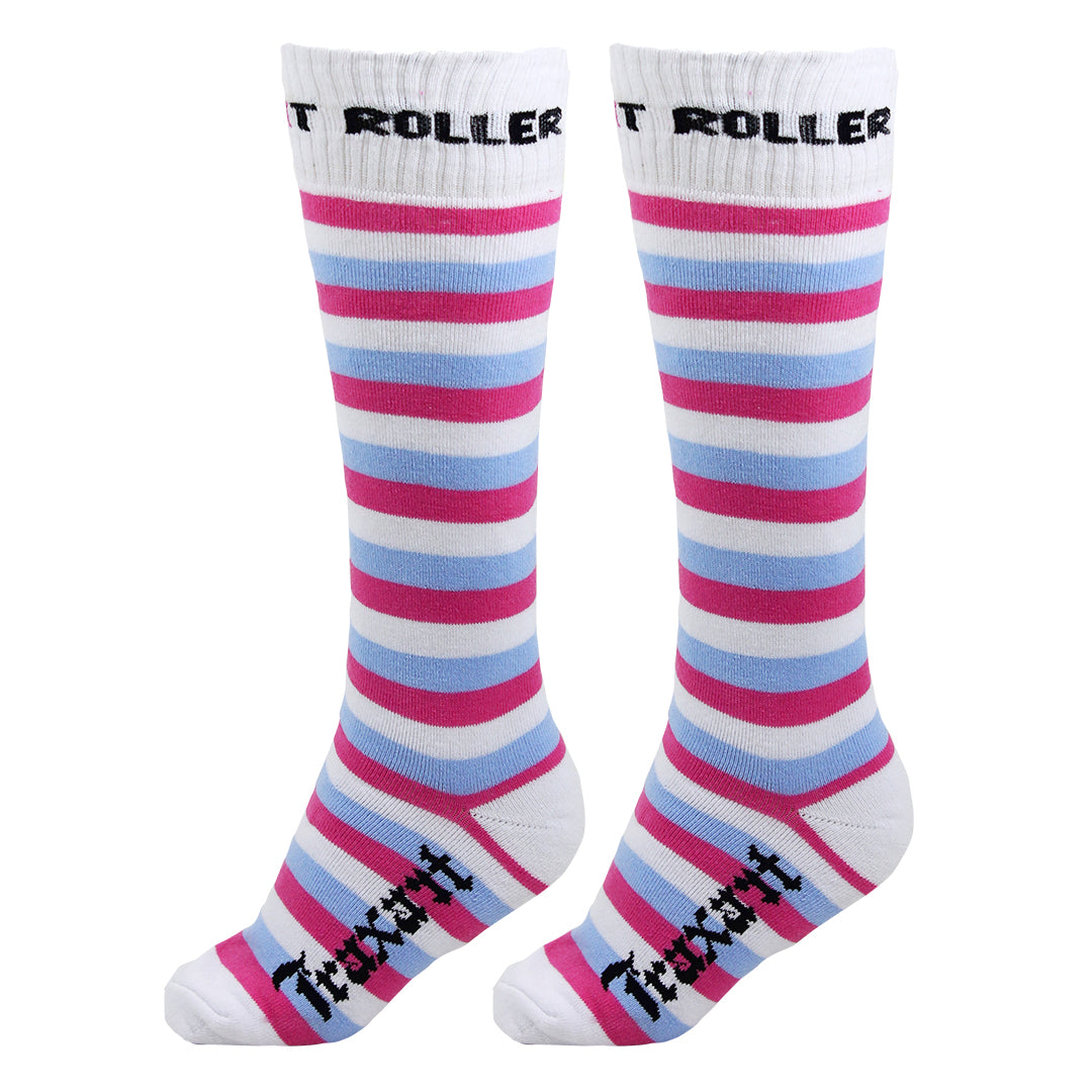 Meia Inline Traxart Multicolorida Branca