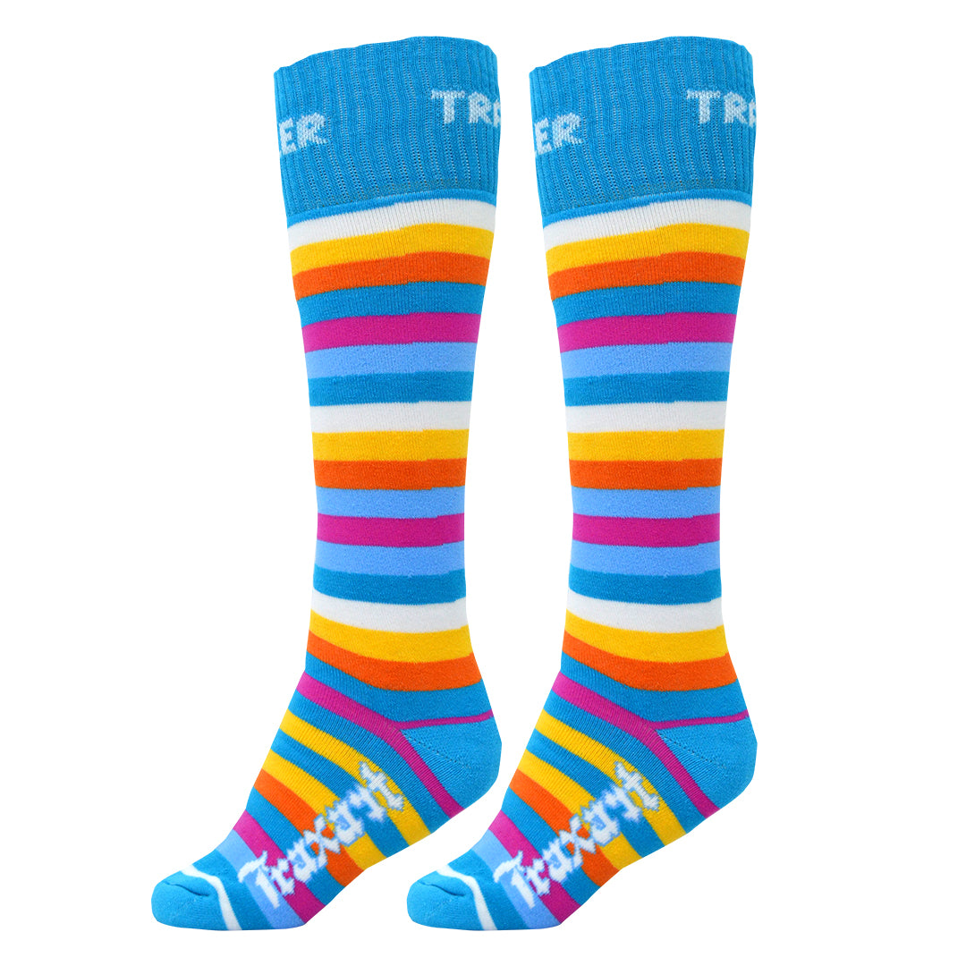 Meia Inline Traxart Multicolorida Azul DZ-236
