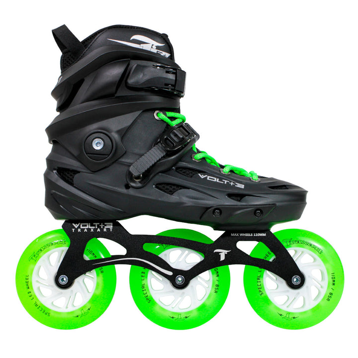 Patins Volt+3 com Rodas de LED Verde 110mm/85A