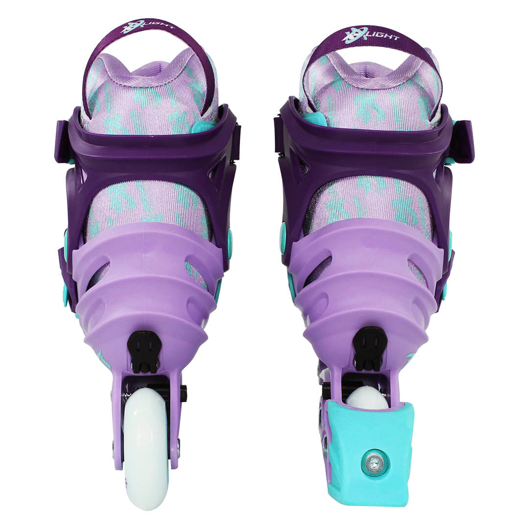 Patins Infantil X-light Roxo com Rodas de LED - 68/70mm ou 70/72mm ABEC-9
