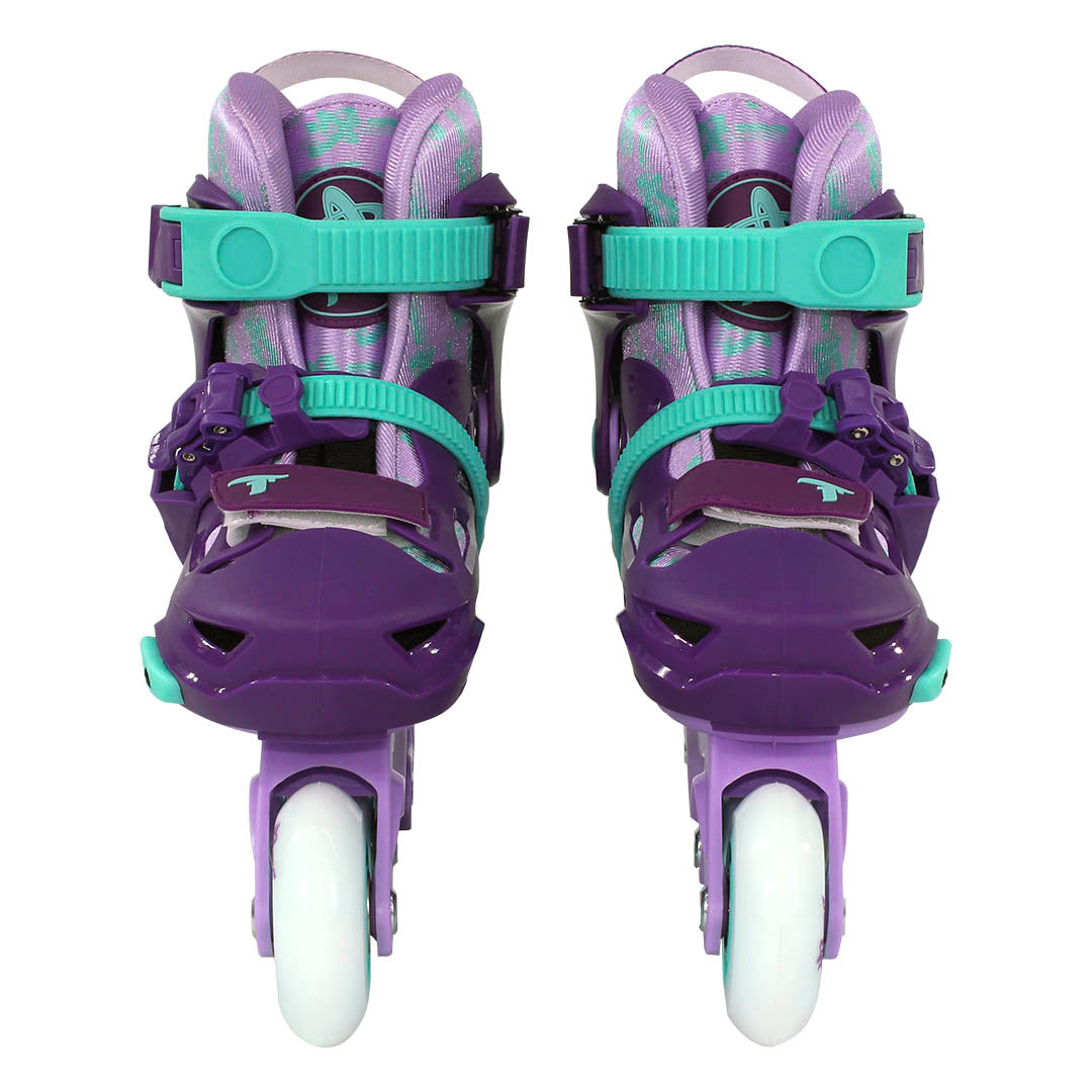 Patins Infantil X-light Roxo com Rodas de LED - 68/70mm ou 70/72mm ABEC-9