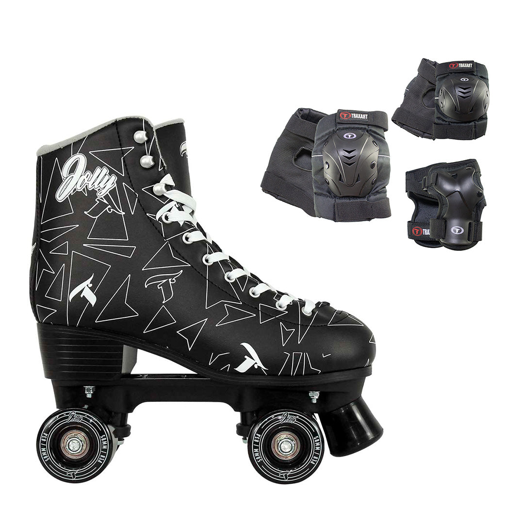 Patins Jolly Preto V2 com Kit de Proteção DR-029