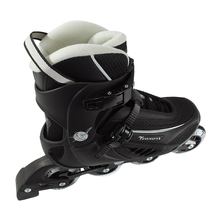 Patins Inline Fitness Jet Preto - 84mm/82A ABEC-9 Cromo