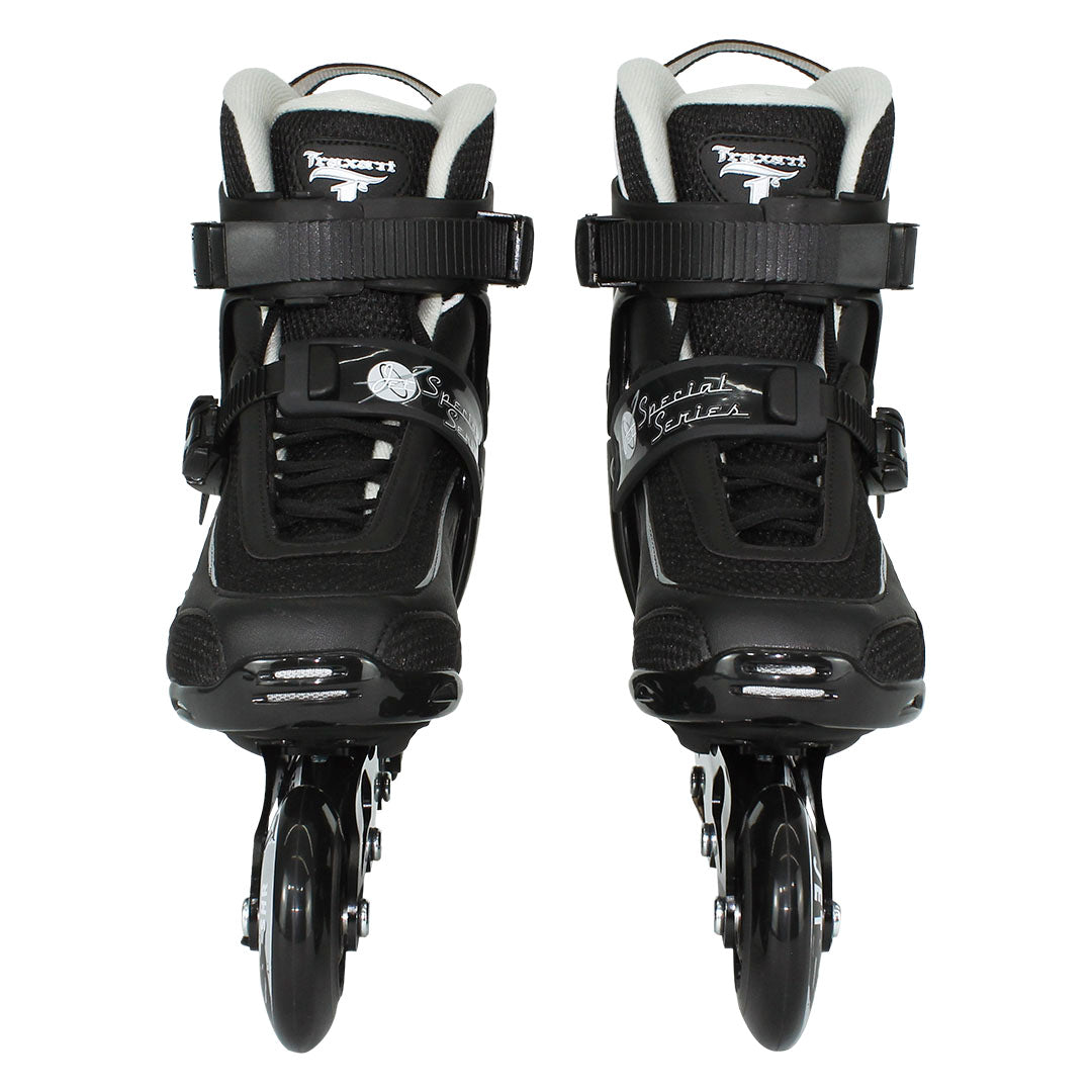Patins Inline Fitness Jet Preto - 84mm/82A ABEC-9 Cromo