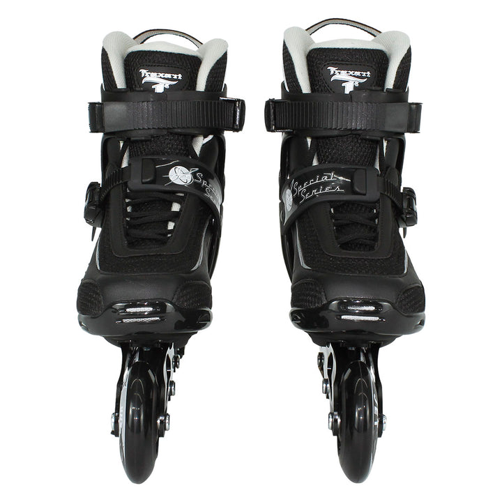 Patins Inline Fitness Jet Preto - 84mm/82A ABEC-9 Cromo