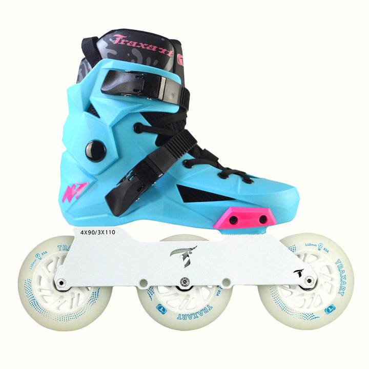 Patins Revolt Azul + Base Solid + Rodas LED 110mm