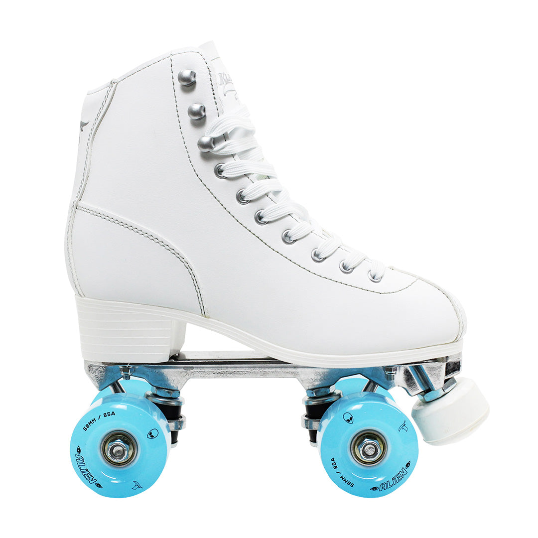 Patins Klassic Branco + Rodas LED Azul