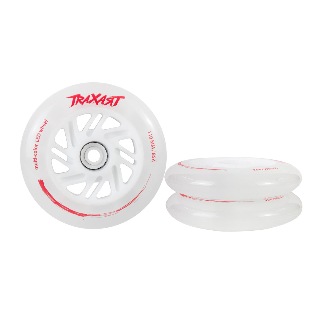 Jogo de Rodas LED Multicolor 110mm/85A