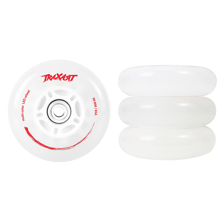 Jogo de Rodas LED Multicolor 90mm/85A