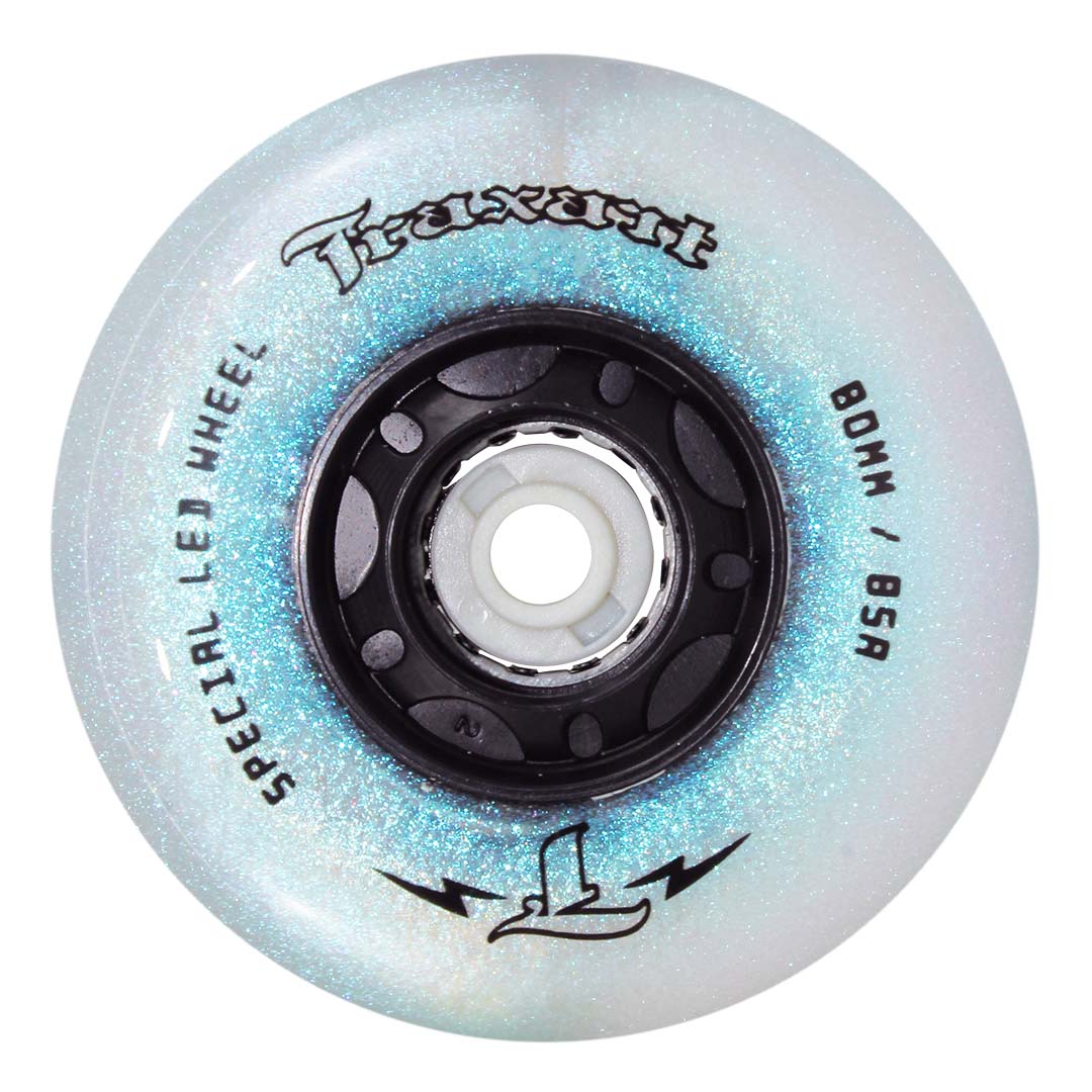 Jogo de Rodas Glitter LED Special Azul Holográfica 80mm/85A