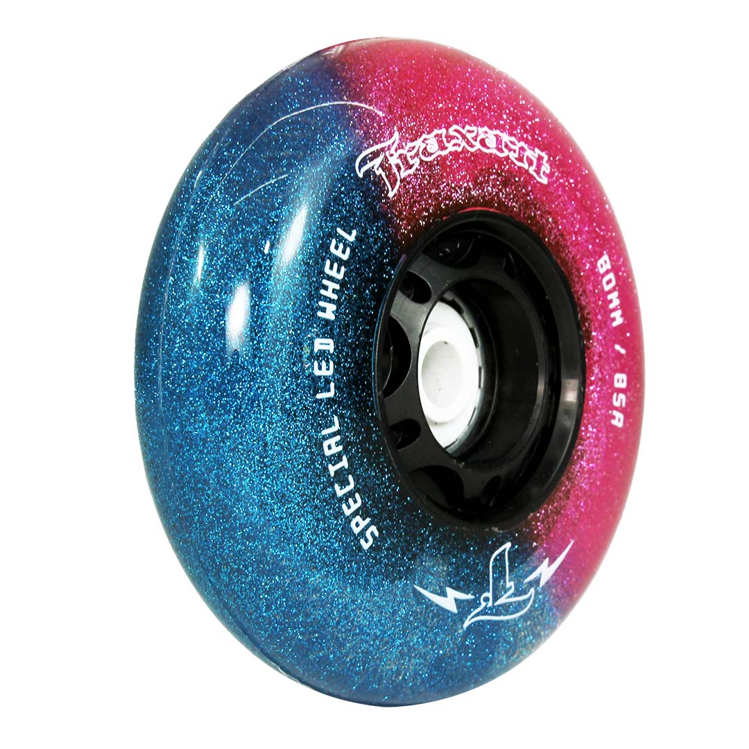 Jogo de Rodas Glitter LED Special Pink e Azul 80mm/85A