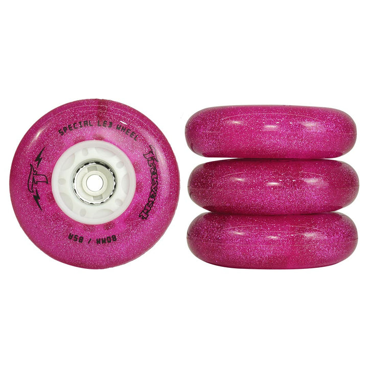 Jogo de Rodas Glitter LED Special Pink 80mm/85A
