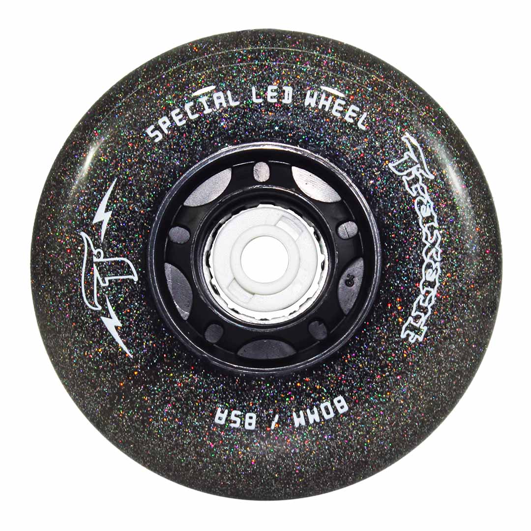 Jogo de Rodas Glitter LED Special Preta 80mm/85A