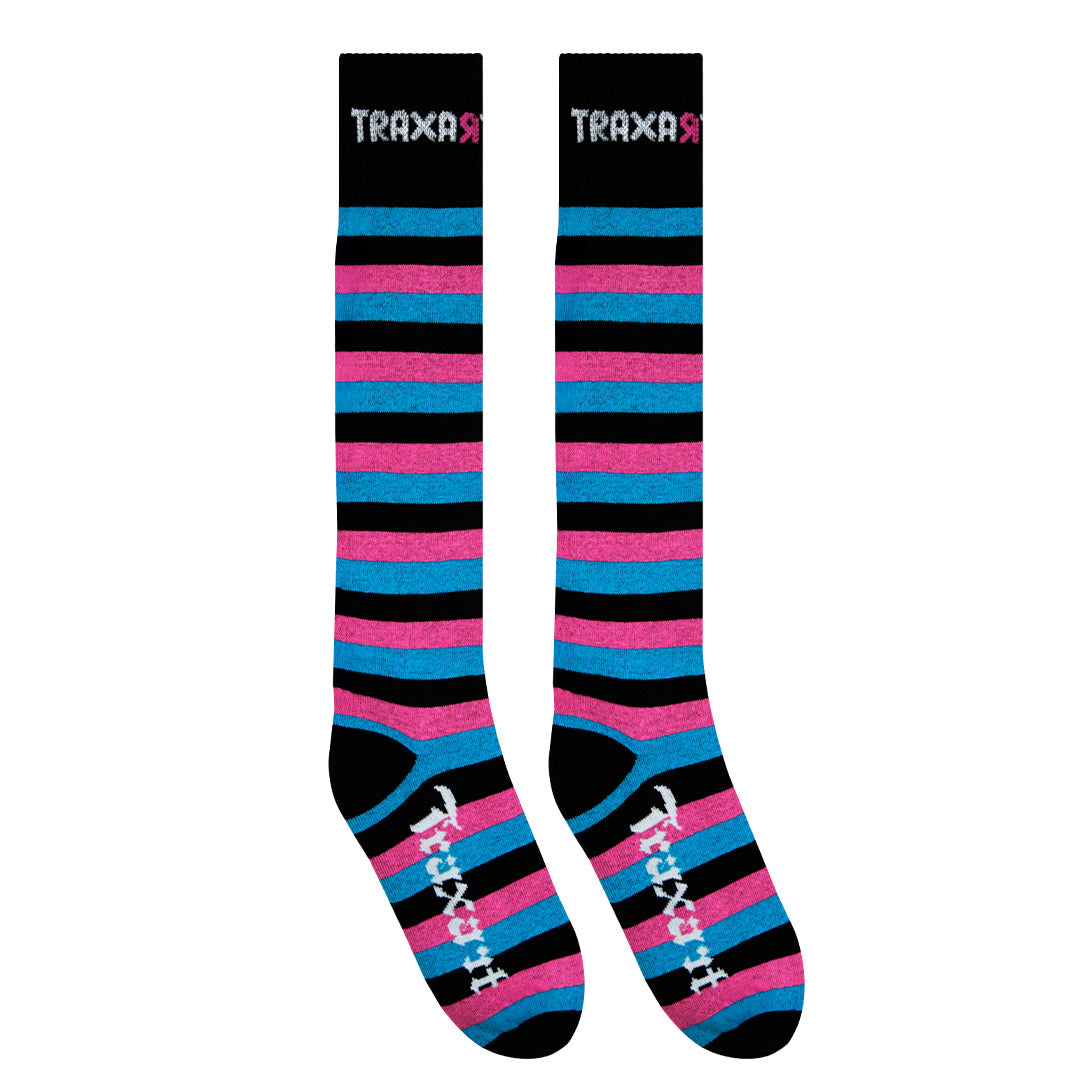 Meia Inline Traxart Multicolorida Preta DZ-235