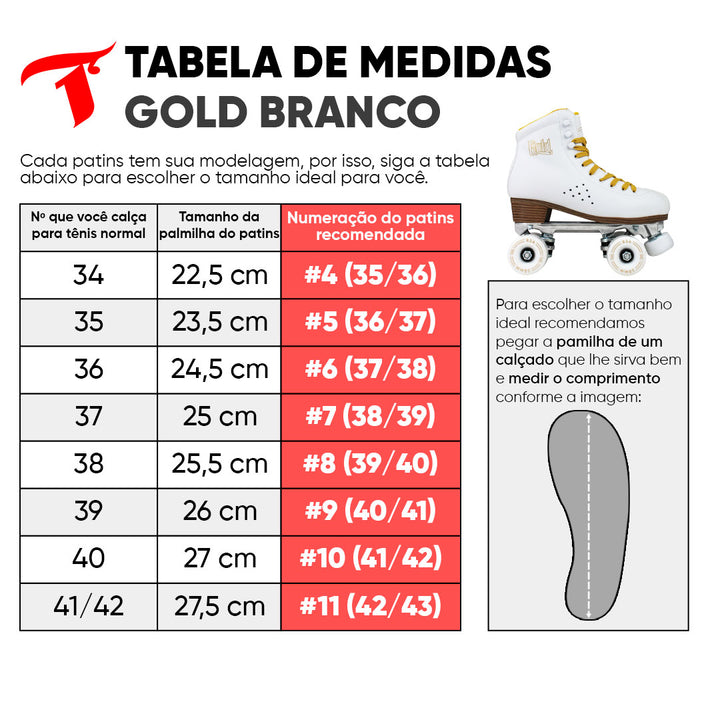 Kit Quad Gold Branco + (Brinde)