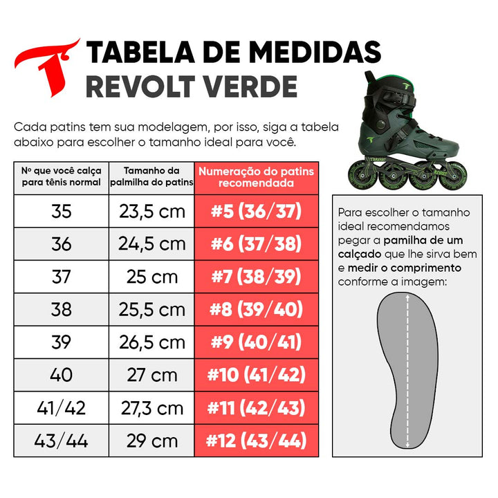 Patins Revolt Verde + Capacete Load Game
