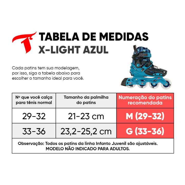 Kit infantil X-light Azul + (Brinde)