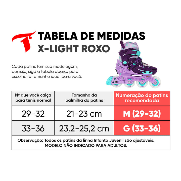 Kit infantil X-light Roxo + (Brinde)