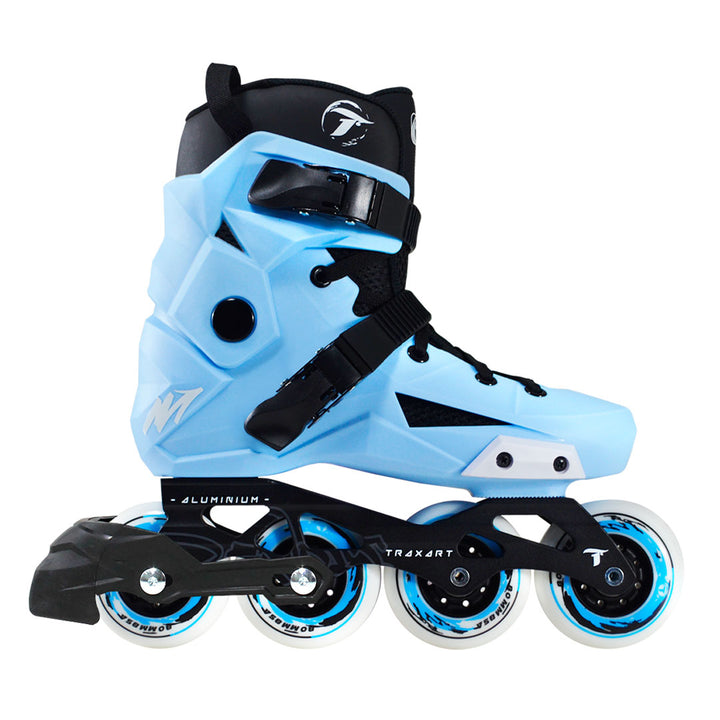 Patins Revolt Azul Claro com Freio - 80mm ABEC-9