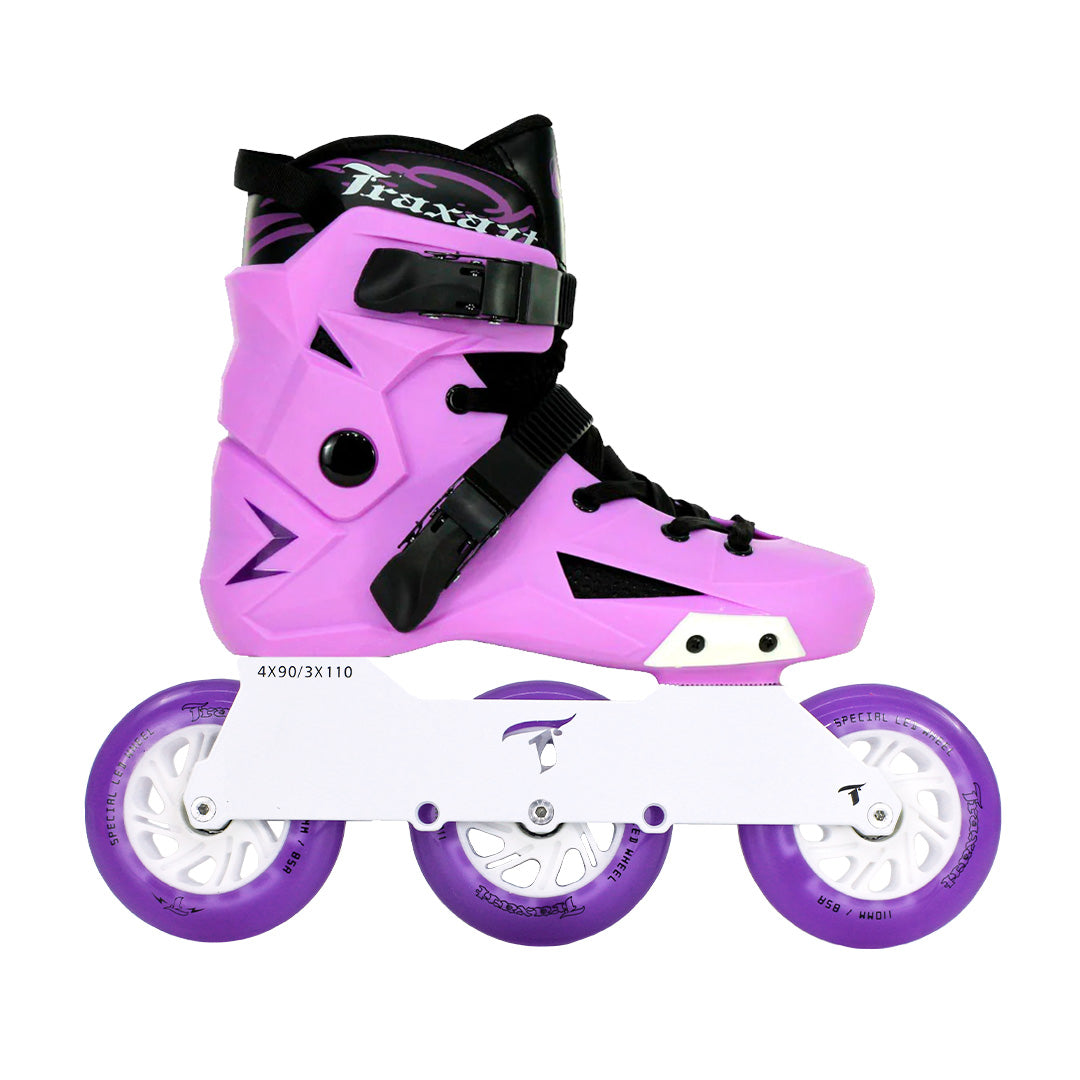 Patins Revolt Lilás + Base Solid + Rodas LED Special Lilás 110mm