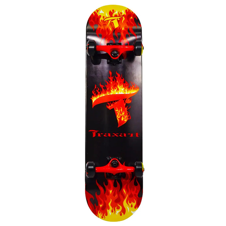 Skate Profissional Fire Preto e Vermelho DZ-277