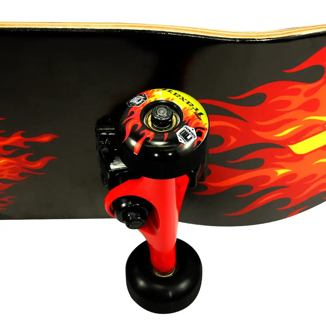Skate Profissional Fire Preto e Vermelho DZ-277