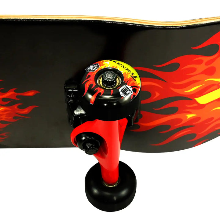 Skate Profissional Fire Preto e Vermelho DZ-277