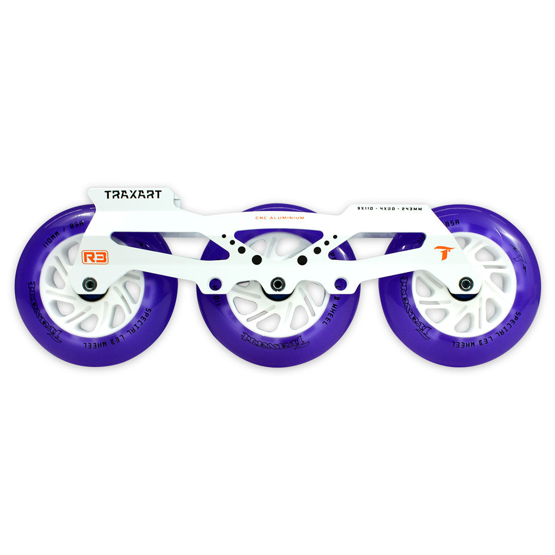 Base Híbrida + 2 Jogos de Rodas LED Special Roxa 110mm/85A