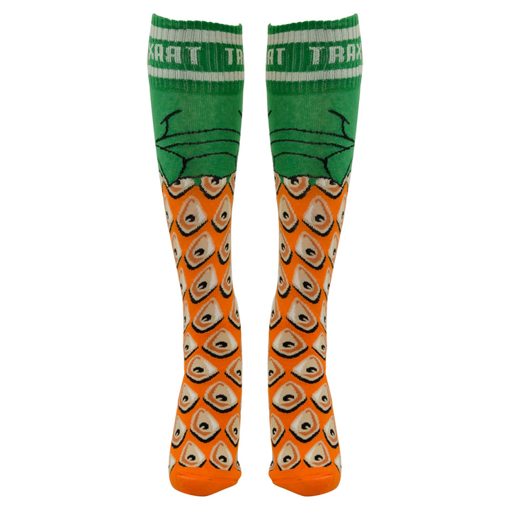 Meia Inline Desenhada Eyes Laranja DZ-073