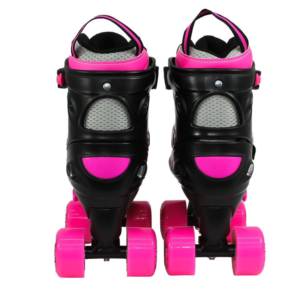 Patins Infantil Flash Rosa com Rodas de LED - 54mm ABEC-7
