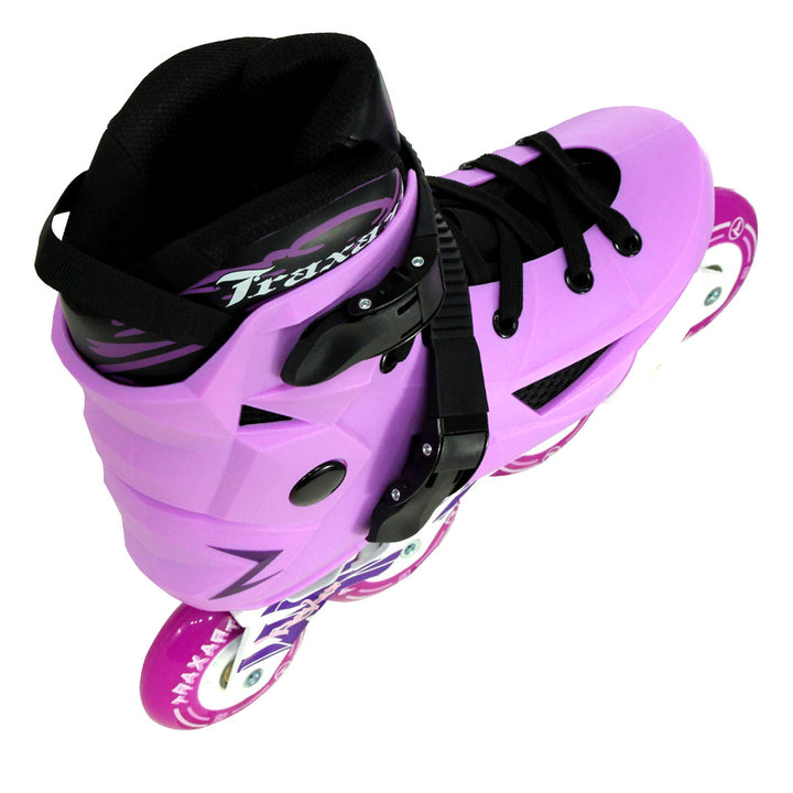 Patins Revolt Lilás com Base Branca - 80mm ABEC-9