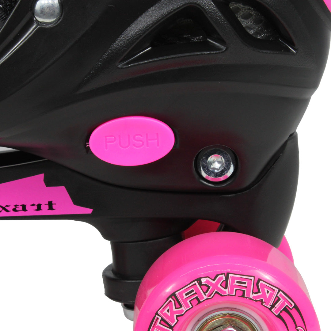 Patins Infantil Flash Rosa com Rodas de LED - 54mm ABEC-7